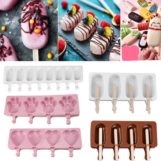 Homemade Food Grade Silicone Ice Cream Mold Popsicle Mold