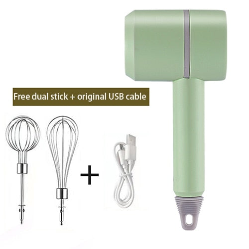 Wireless Portable Electric Food Mixer Hand Blender USB Charging Port