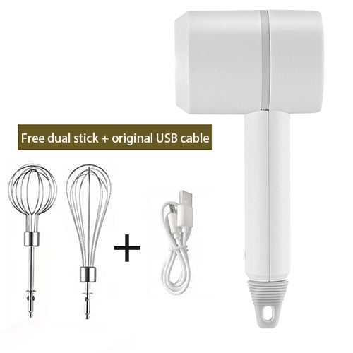 Wireless Portable Electric Food Mixer Hand Blender USB Charging Port