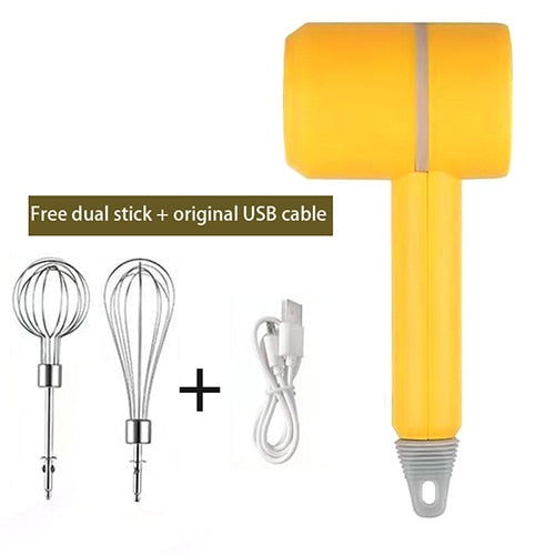 Wireless Portable Electric Food Mixer Hand Blender USB Charging Port