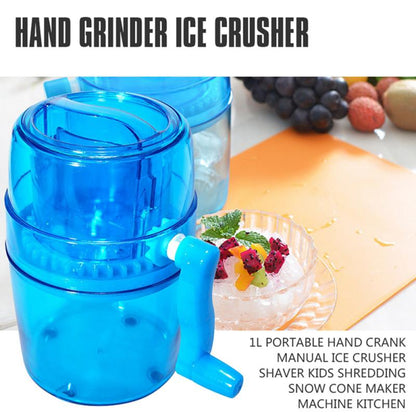 1PC Household Mini Easy Ice Shaver Crusher Handheld Snow Manual Crushing Ice Machine Fried Ice Machine Kitchen Accessories