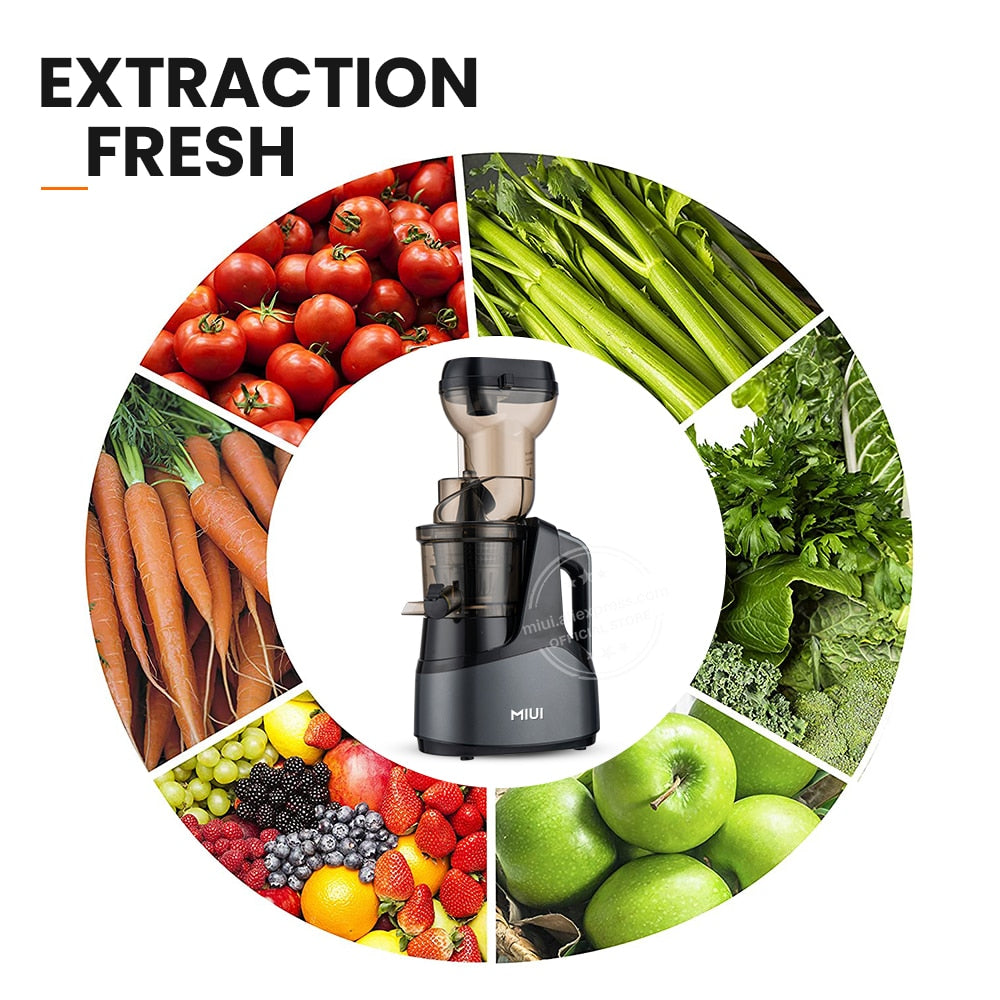 Slow Juicer Machine 7-Segment Helical Cold Press Mechanical Microsensor