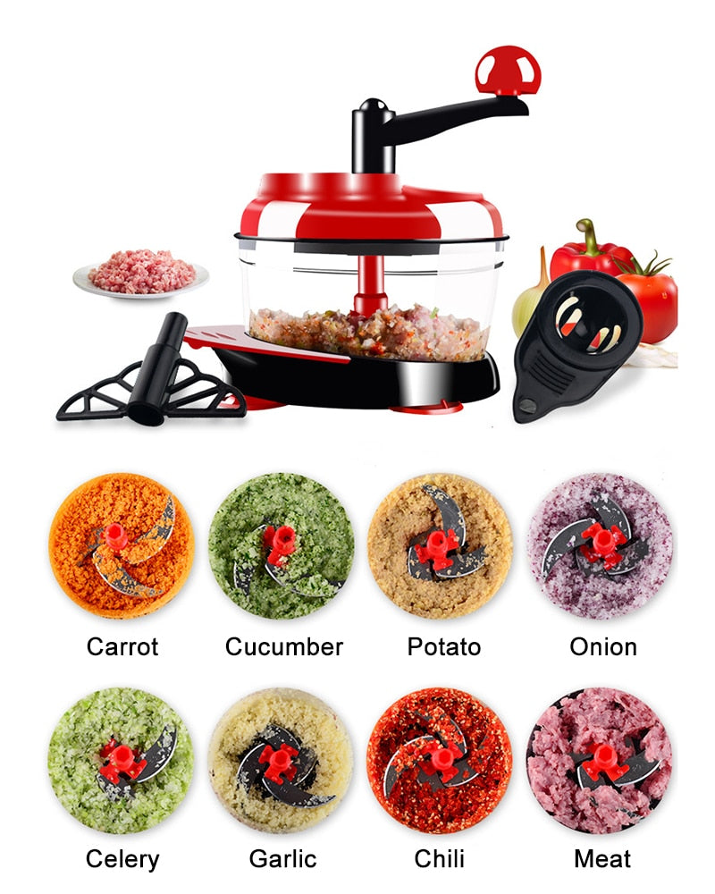 2L Kitchen Accessories Manual Food Vegetable Mixer Cutter