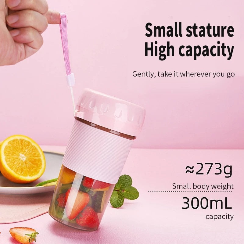 Portable Juicer 300ML USB Rechargeable Mini Mixer