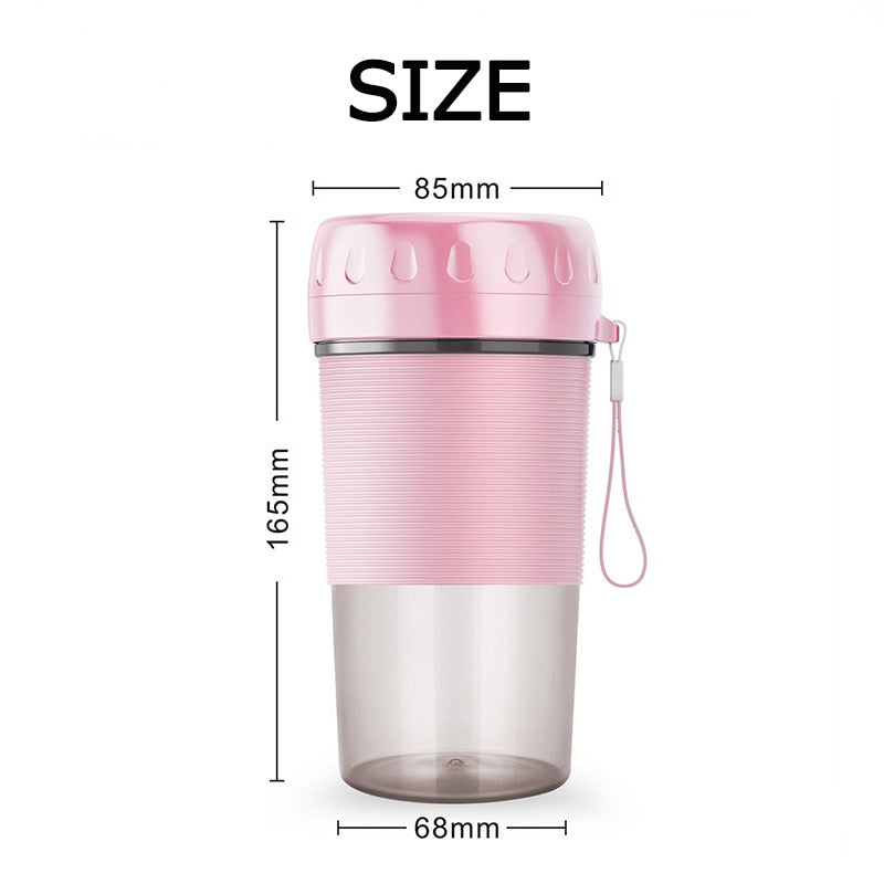 Portable Juicer 300ML USB Rechargeable Mini Mixer