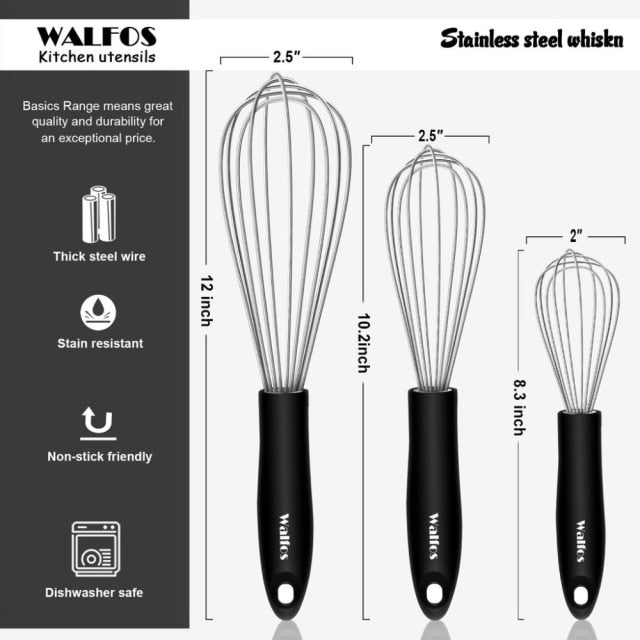 Multifunctional Stainless Steel Wire Whisk Blender Beater Baking