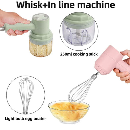 250ml Wireless Electric Garlic Chopper Crusher 3 in 1 garlic masher