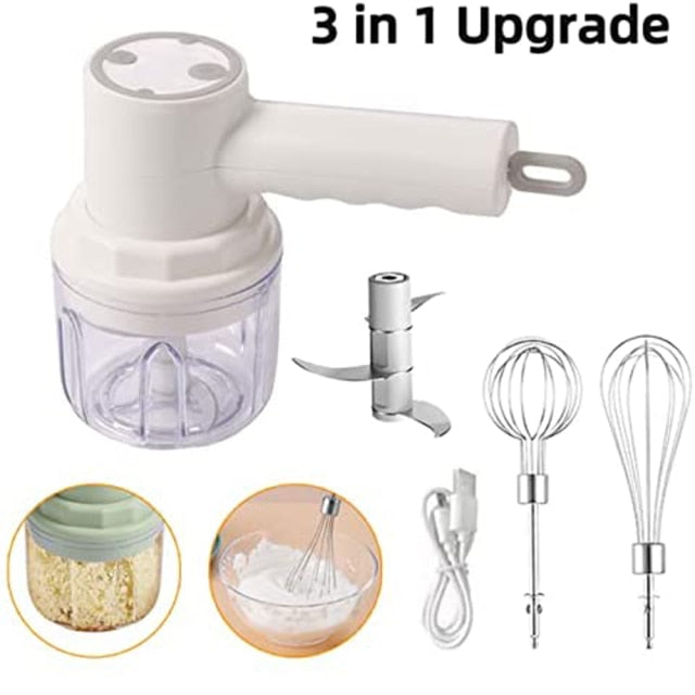 250ml Wireless Electric Garlic Chopper Crusher 3 in 1 garlic masher