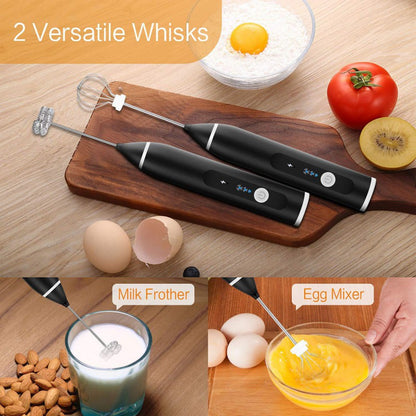 Egg Beater Coffee Milk Drink Whisk Mixer 3-Speeds Heads Stirrer