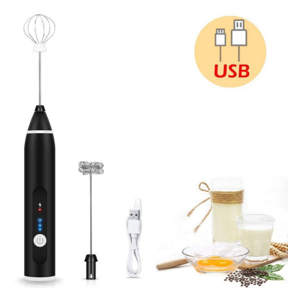 USB Rechargeable Beater 3-Speeds Mixer Electric Egg Milk Beater