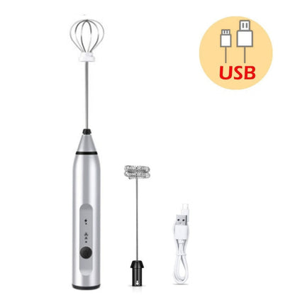 USB Rechargeable Beater 3-Speeds Mixer Electric Egg Milk Beater